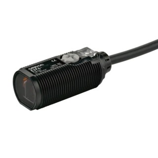 Omron Diffuse Photoelectric Sensor Barrel Style 300 mm Detection Range 30 V DC 25 mA NPN Output IP67 IP69K E3FA-DN12 2M