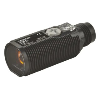 Omron Background Suppression Photoelectric Sensor, Barrel Style, 100 mm Detection Range, NPN Output, IP67 IP69K E3FA-LN21