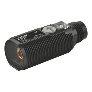 Omron Retroreflective Photoelectric Sensor Barrel Style 0 to 500 mm Detection Range NPN Output IP67 IP69K E3FA-RN22
