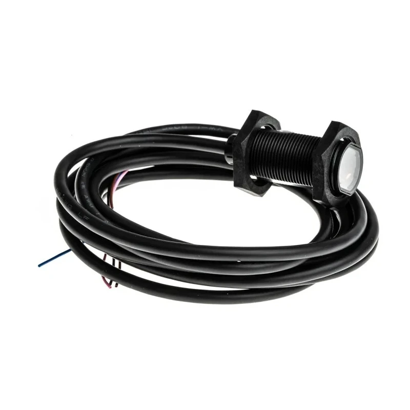 Omron Retroreflective Photoelectric Sensor, Barrel Sensor, 100 mm to 4 m Detection Range, PNP Output, IP69K E3FA-RP11 2M