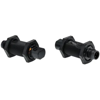 Omron Through Beam Photoelectric Sensor Barrel Style 15 m Detection Range PNP Output IP67 IP69K E3RA-TP21