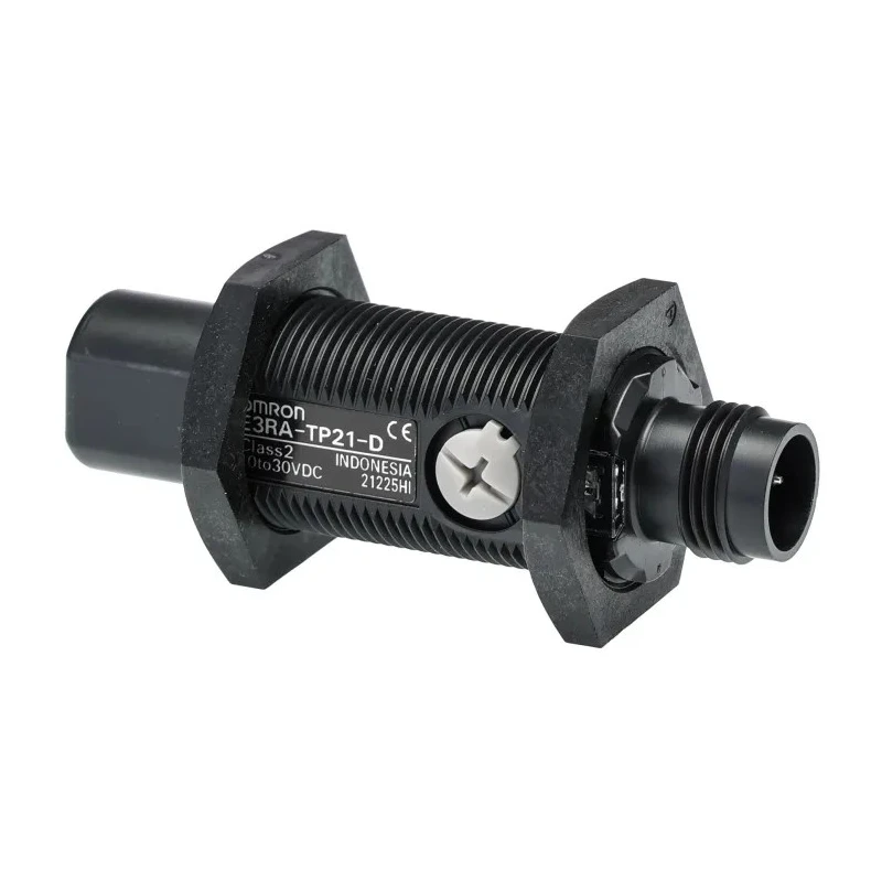 Omron Through Beam Photoelectric Sensor Barrel Style 15 m Detection Range PNP Output IP67 IP69K E3RA-TP21