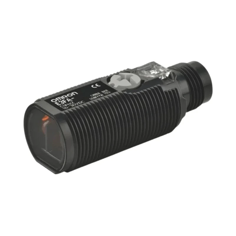 Omron Diffuse Photoelectric Sensor, Barrel Style, 10 mm to 50 mm Detection Range, PNP Output, IP69K, IP67 Rated E3FA-VP21