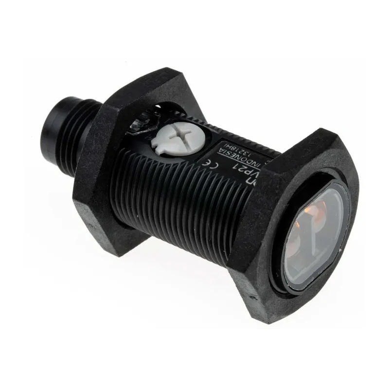 Omron Diffuse Photoelectric Sensor, Barrel Style, 10 mm to 50 mm Detection Range, PNP Output, IP69K, IP67 Rated E3FA-VP21