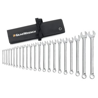 GearWrench 22-Piece Long Pattern Combination Metric Spanner Set 6 to 32 mm Alloy Steel 81916