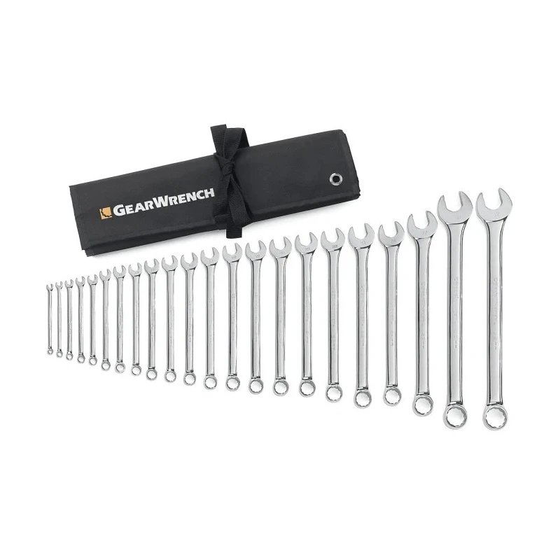 GearWrench 22-Piece Long Pattern Combination Metric Spanner Set 6 to 32 mm Alloy Steel 81916