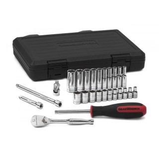 GearWrench 26-Piece 1/4 in 12 Point Chrome Alloy Steel Socket Set 80313