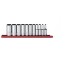 GearWrench 11-Piece 3/8 in Bit Deep Plug Standard Socket Set Alloy Steel Chrome Finish 80563