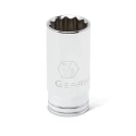 GearWrench 11-Piece 3/8 in Bit Deep Plug Standard Socket Set Alloy Steel Chrome Finish 80563
