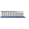 GearWrench 14-Piece 3/8 in 12 Point Deep Metric Alloy Steel Chrome Socket Set 80562
