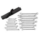 GearWrench 18-Piece Ring Spanner Set 7 to 24 mm Alloy Steel Chrome Full Polish 81920