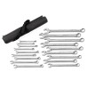 GearWrench 18-Piece Ring Spanner Set 7 to 24 mm Alloy Steel Chrome Full Polish 81920