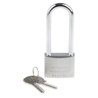 ABUS Weatherproof Padlock Titanium Body with 8 mm Hardened Steel Shackle 50mm Width 64TI/50HB80