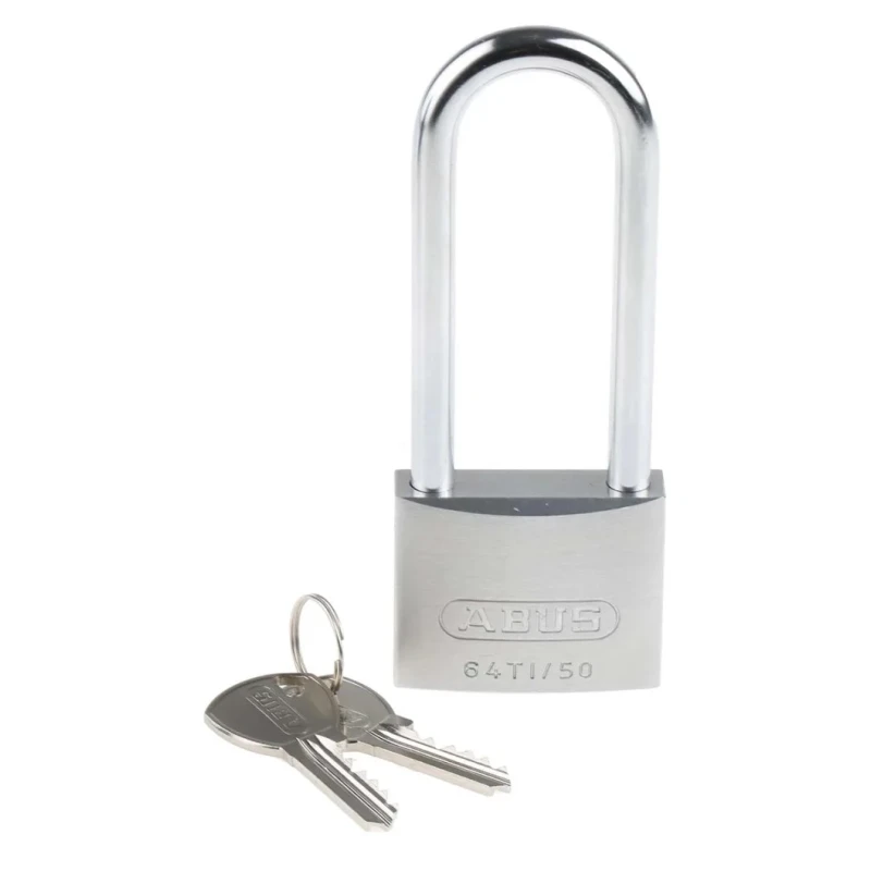 ABUS Weatherproof Padlock Titanium Body with 8 mm Hardened Steel Shackle 50mm Width 64TI/50HB80