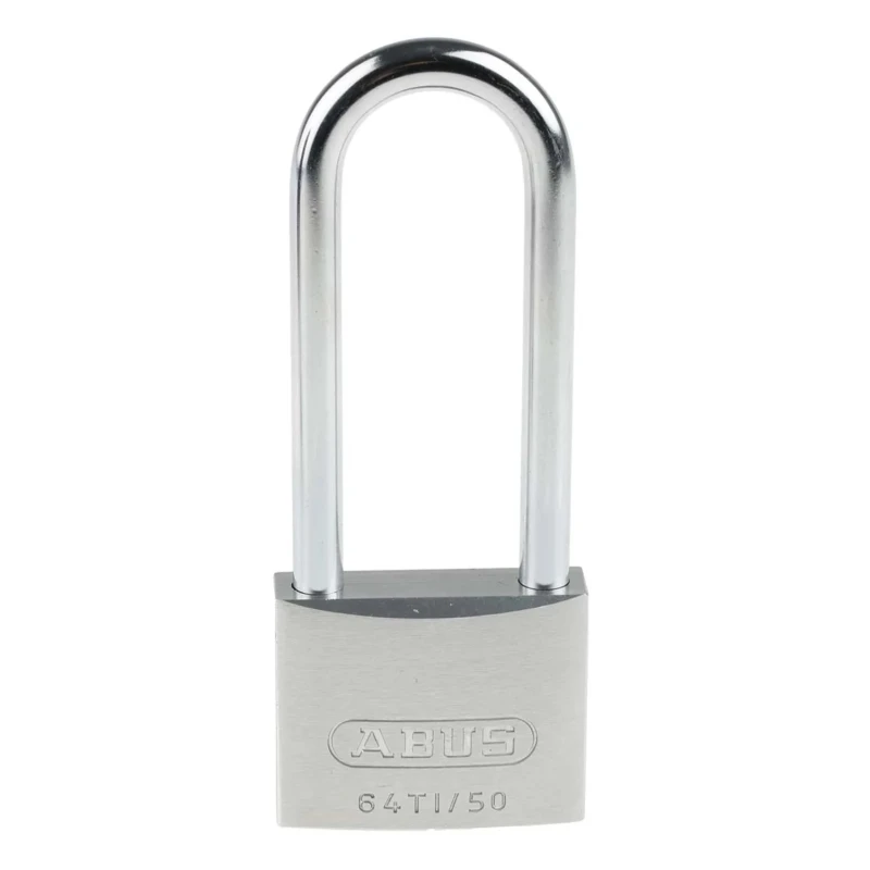 ABUS Weatherproof Padlock Titanium Body with 8 mm Hardened Steel Shackle 50mm Width 64TI/50HB80