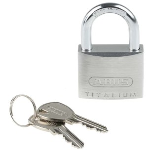 ABUS Weatherproof Keyed Padlock 40mm Body, 6.5 mm Shackle Diameter, Titalium Material 64TI/40 KA6411