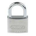 ABUS Weatherproof Keyed Padlock 40mm Body, 6.5 mm Shackle Diameter, Titalium Material 64TI/40 KA6411