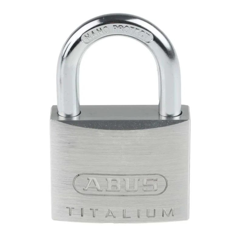ABUS Weatherproof Keyed Padlock 40mm Body, 6.5 mm Shackle Diameter, Titalium Material 64TI/40 KA6411