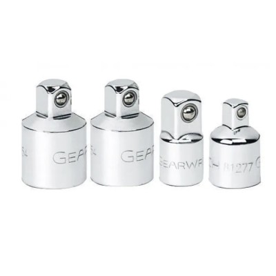 GearWrench 1/2 in, 1/4 in, 3/8 in Square Drive Polished Chrome Alloy Steel Adapter Set 81217
