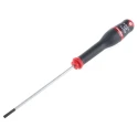 Facom Slotted Screwdriver with 100 mm Blade and 203 mm Overall Length, Insulated Polyamide and Polyurethane Handle AT3X100