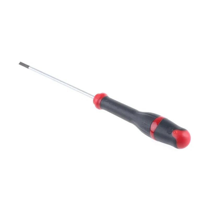 Facom Slotted Screwdriver with 100 mm Blade and 203 mm Overall Length, Insulated Polyamide and Polyurethane Handle AT3X100