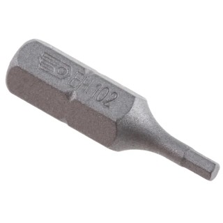 Facom Hex Screwdriver Bit 1/4 in Drive Size, 2 mm Tip, Hex Drive, 25 mm Overall Length EH.102