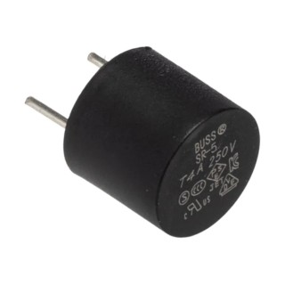 Eaton Radial Fuse 4A Current Rating 250V AC Time Delay SR-5-4A-BK