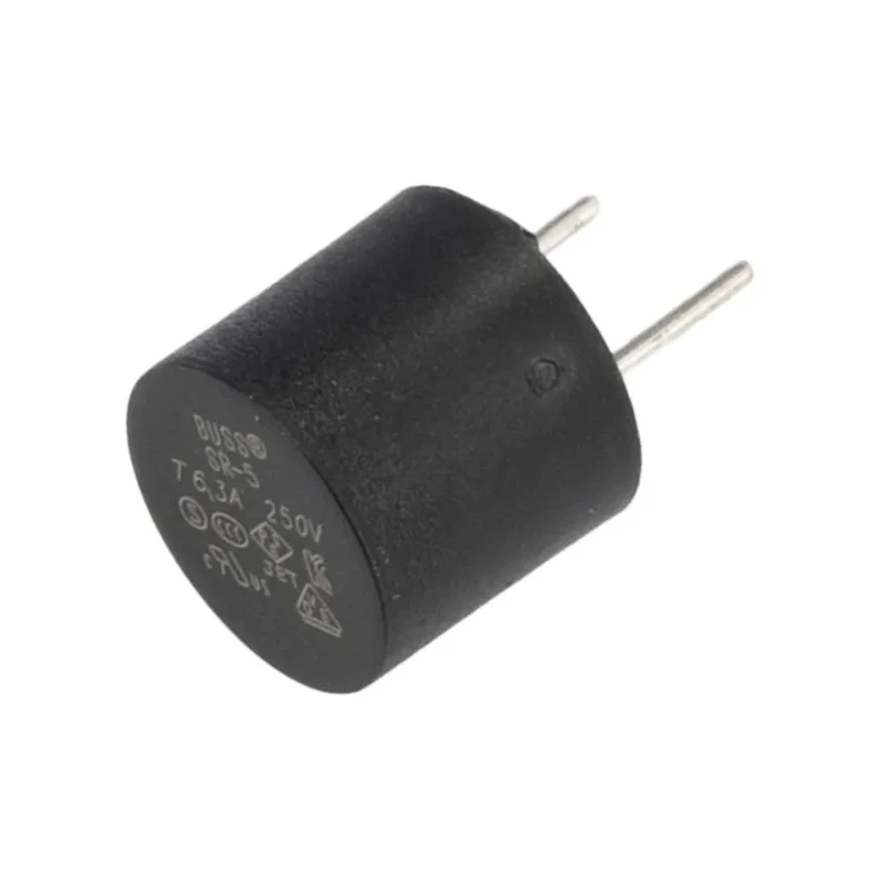 Eaton Radial Lead Time Delay Fuse 6.3A, 250V AC, 63A Breaking Capacity SR-5-6-3A-BK