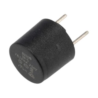 Eaton Time Delay Radial Lead Fuse 630mA 250V AC SR-5-630MA-BK