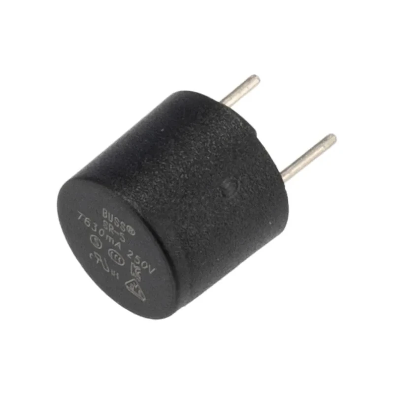 Eaton Time Delay Radial Lead Fuse 630mA 250V AC SR-5-630MA-BK