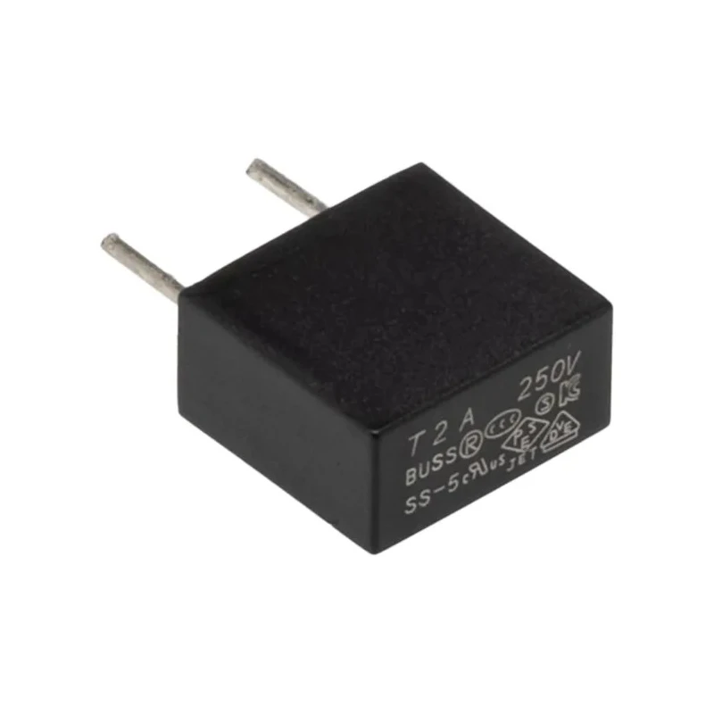 Eaton Time Delay Radial Fuse 2A 250V AC Plastic Body SS-5-2A-BK