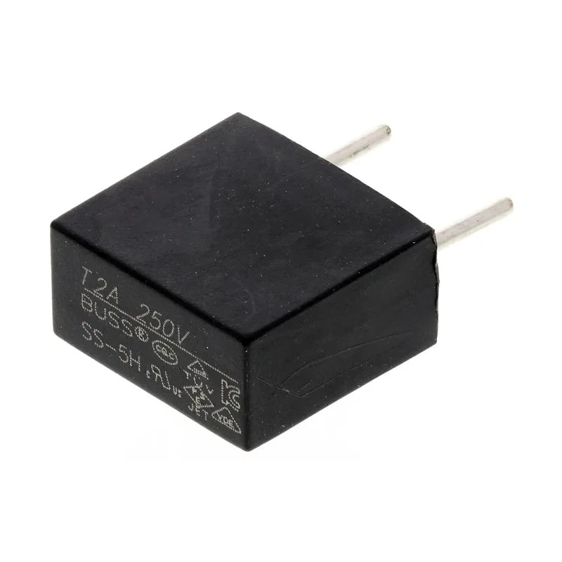 Eaton Radial Lead Time Delay Fuse 2A Current Rating 250V AC Voltage SS-5H-2A-BK