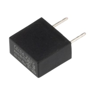 Eaton Radial Fuse 3.15A 250V AC Time Delay Plastic Body SS-5H-3-15A-BK