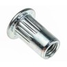 POP Stainless Steel Flat Head Rivet Nut Open End M4 Thread 6mm Diameter 10.3mm Length PSZFON-0430