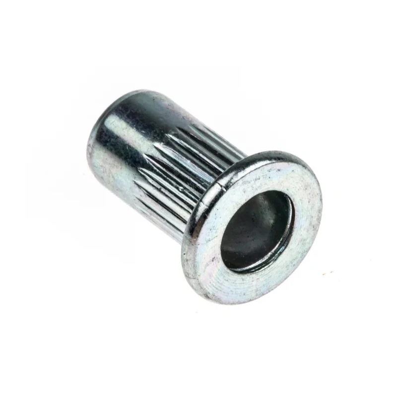 POP Stainless Steel Flat Head Rivet Nut Open End M4 Thread 6mm Diameter 10.3mm Length PSZFON-0430
