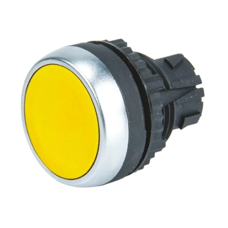 BACO Yellow Spring Return Push Button Head 22 mm Cutout IP66 L21AA04