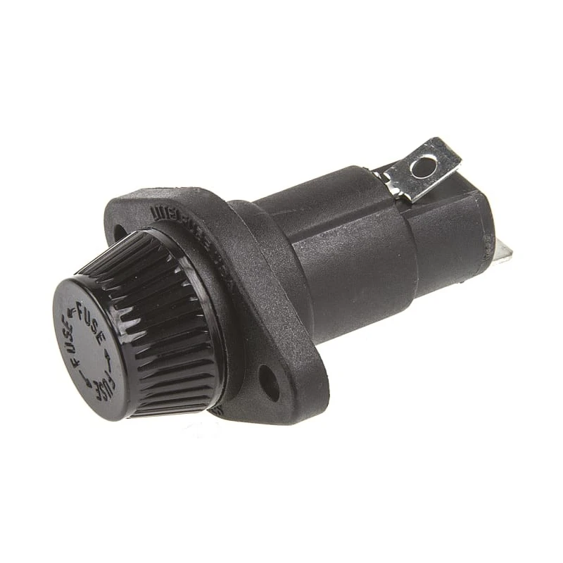 Littelfuse 30A Panel Mount Fuse Holder 60V Manual Cap Style Brass Contact 571 Series 05710007L