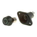 Littelfuse 20A Panel Mount Fuse Holder 600V Glass-Filled Thermoplastic Body Brass Contacts Manual Cap 05710027L