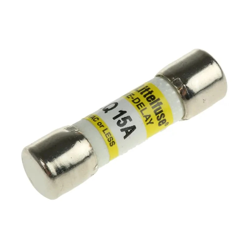 Littelfuse 15A Time Delay Melamine Cartridge Fuse 10 x 38 mm 500V AC FLQ Series 0FLQ015.T