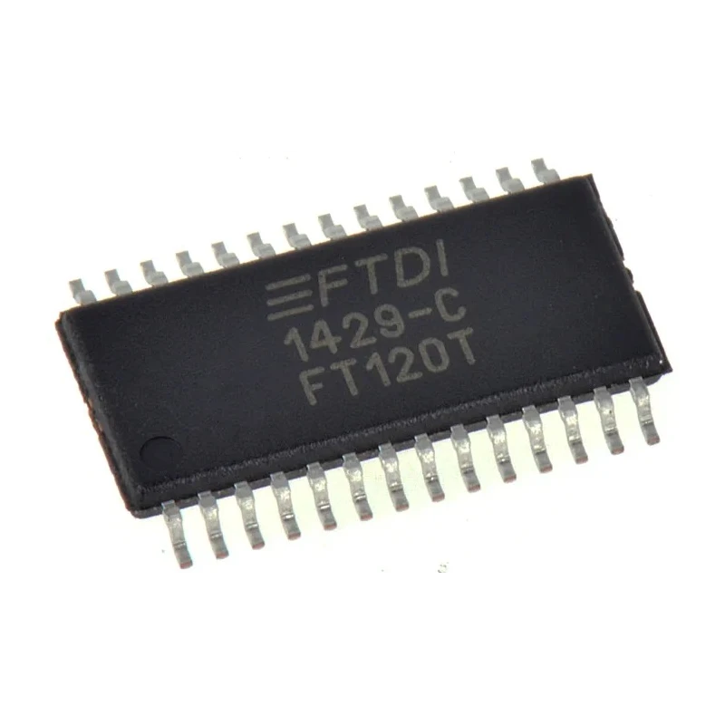 FTDI Chip 1-Channel Controller IC USB 2.0, 5.5V, 3.3V, 28-Pin TSSOP FT120T-R