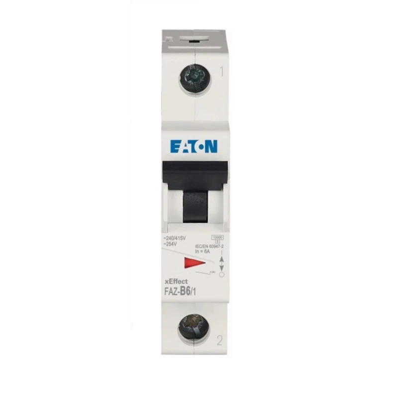 Eaton xEffect FAZ / Miniature Circuit Breaker, 1-Pole, 6A Current Rating, Type B Tripping, 400V AC, 6 kA Breaking FAZ6