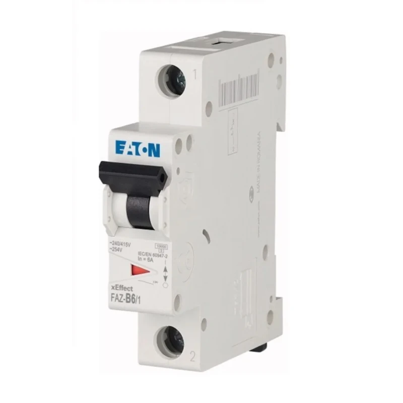 Eaton xEffect FAZ / Miniature Circuit Breaker, 1-Pole, 6A Current Rating, Type B Tripping, 400V AC, 6 kA Breaking FAZ6