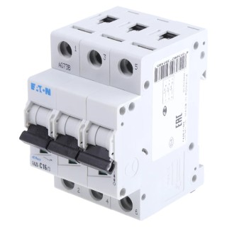 Eaton xEffect Series Miniature Circuit Breaker, 3-Pole, 16A, Type C, 400V AC, 6 kA Breaking Capacity 239148 FAZ6-C16/3
