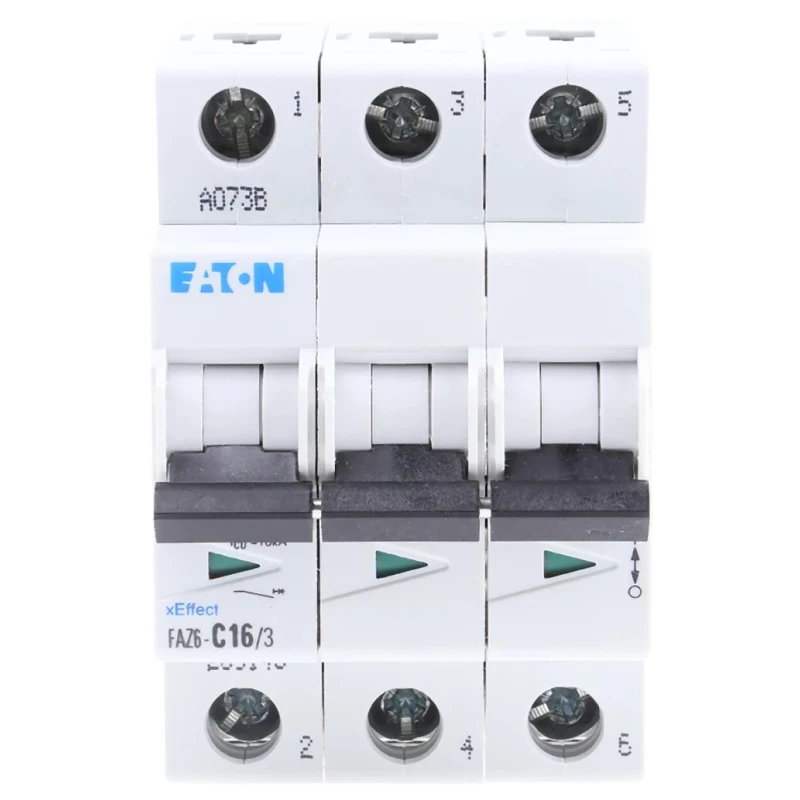 Eaton xEffect Series Miniature Circuit Breaker, 3-Pole, 16A, Type C, 400V AC, 6 kA Breaking Capacity 239148 FAZ6-C16/3