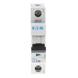 Eaton xEffect Miniature Circuit Breaker 1-Pole 16A Type C 400V AC 6kA Breaking Capacity 239037 FAZ6-C16/1