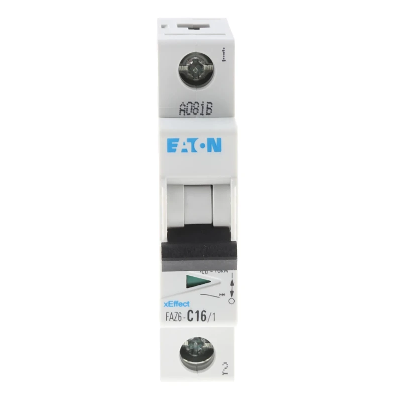 Eaton xEffect Miniature Circuit Breaker 1-Pole 16A Type C 400V AC 6kA Breaking Capacity 239037 FAZ6-C16/1