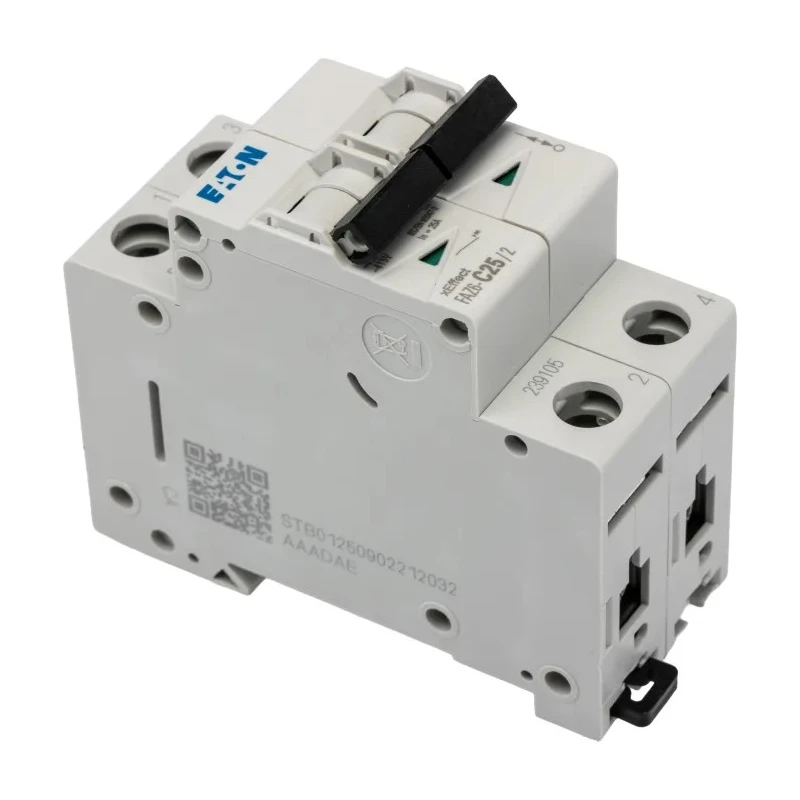 Eaton xEffect Miniature Circuit Breaker 2-Pole 25A Type C 400V AC 6 kA Breaking Capacity 239105 FAZ6-C25/2