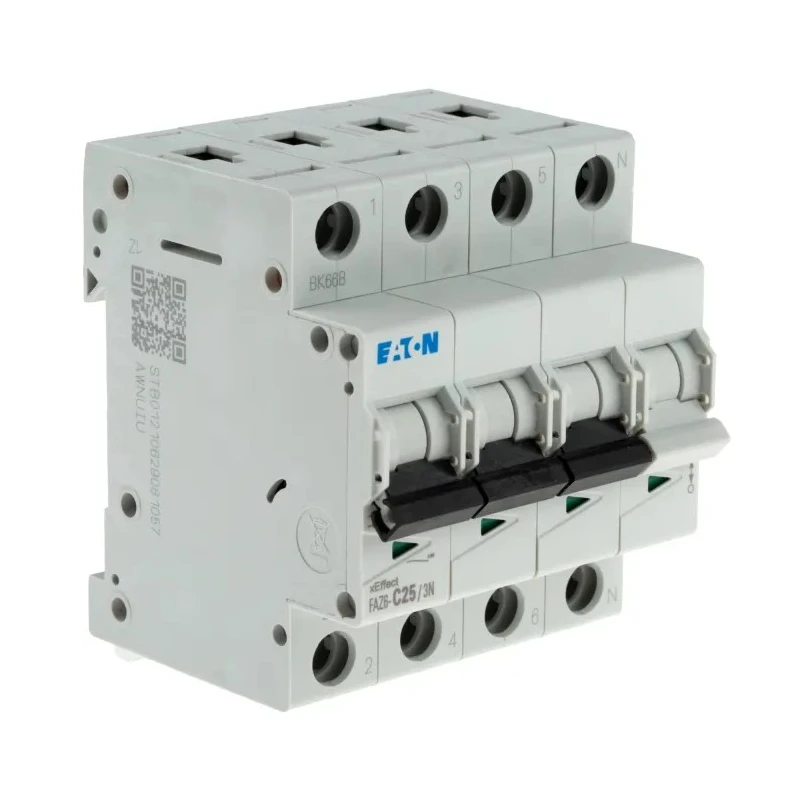 Eaton xEffect Miniature Circuit Breaker 3-Pole 25A Type C 400V AC 6 kA Breaking Capacity 239175 FAZ6-C25/3N