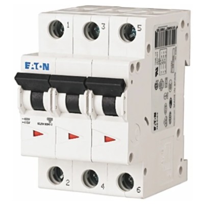Eaton xEffect Miniature Circuit Breaker, 3-Pole, 3A, Type C, 400V AC, 6 kA Breaking Capacity FAZ6