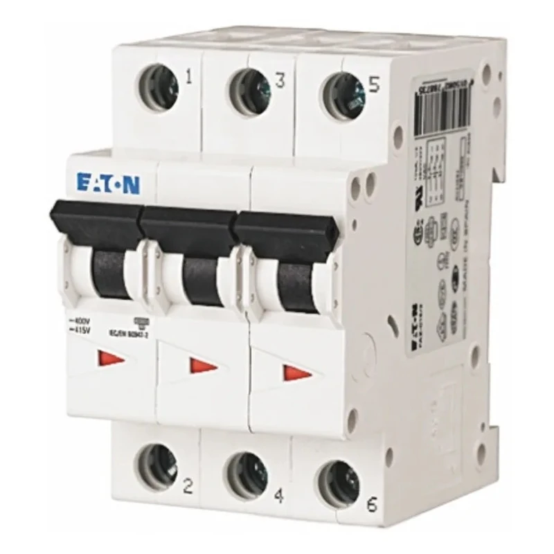 Eaton xEffect Miniature Circuit Breaker, 3-Pole, 3A, Type C, 400V AC, 6 kA Breaking Capacity FAZ6